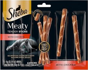 Sheba Meaty Tender Sticks Cat Treats, Chicken