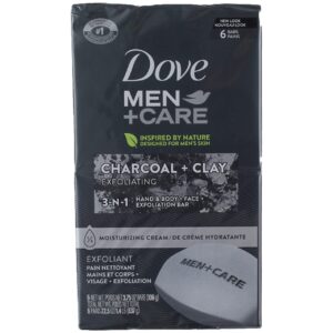 Dove Men Bar Soap Charcoal + Clay, 4 Ounce