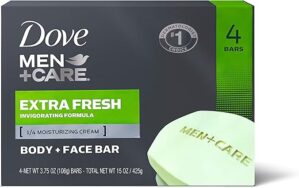 DOVE MEN + CARE Men+Care 3 In 1 Bar Cleanser Extra Fresh 3.75 oz 4 Bars