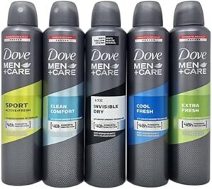 Dove Men + Care Antiperspirant Spray Set, 5 Count
