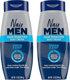 Nair Men Hair Removal Body Cream, 12oz (2 Pack)