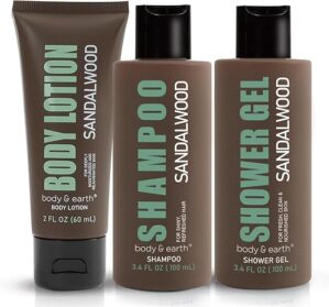 BODY & EARTH Men's 3PC Sandalwood Gift Set