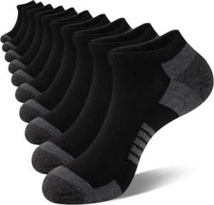 COOVAN Mens Ankle Low Cut Cushion Socks