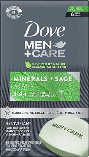 DOVE MEN + CARE Men’s Body And Face Bar, Minerals + Sage