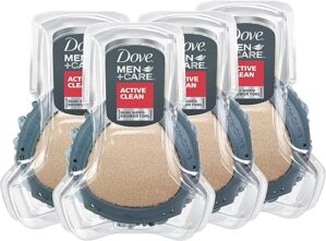 DOVE MEN + CARE Men’s Care Shower Tool, Active Clean, 4 Pack