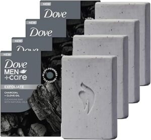 DOVE MEN + CARE Men's Charcoal + Clove Oil Soap Bar 4 Count