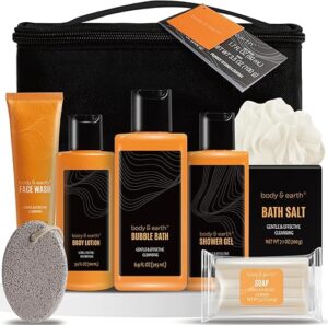 BODY & EARTH Men's Citrus Scented Bath Gift Set
