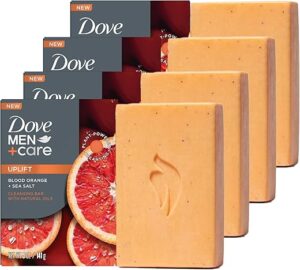 DOVE MEN + CARE Men's Cleansing Bar Soap, Blood Orange