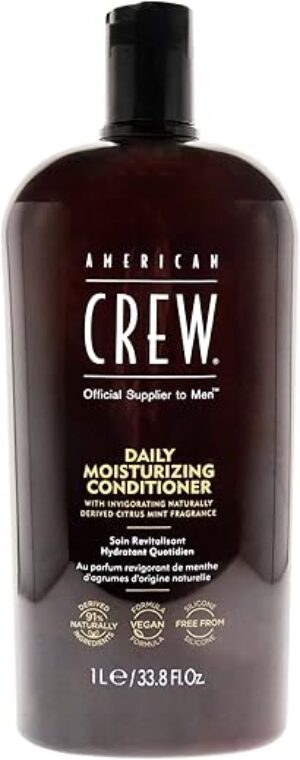 AMERICAN CREW Men's Daily Conditioner, Citrus Mint, 33.8 Oz