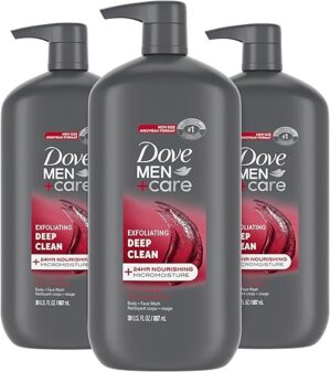 DOVE MEN + CARE Men's Exfoliating Deep Clean Body Wash, 30 oz