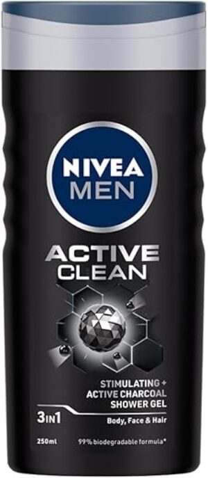 Nivea Men Men's Hair, Face & Body Wash, 250ml