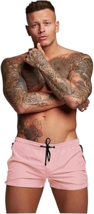 Redqenting Mens Quick Dry Swim Trunks With Pockets