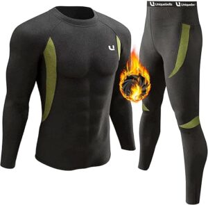 UNIQUEBELLA Men's Thermal Underwear Fleece Base Layer