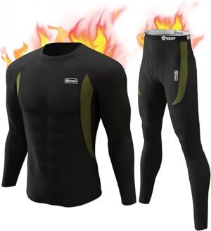 CL convallaria Mens Thermal Underwear Set With Fly