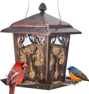 Kingsyard Metal Bird Feeder With Perches