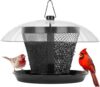 Kingsyard Metal Mesh Bird Feeder With Dome