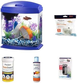Aqueon MiniBow Aquarium Kit, 1 Gallon Fish Tank