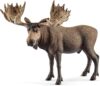 Schleich Moose Bull Wild Animal Toy Figurine