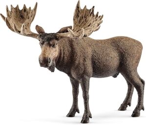 Schleich Moose Bull Wild Animal Toy Figurine