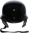 TCMT Motorcycle Gloss Black DOT German Helmet