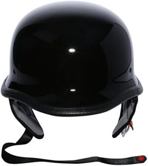 TCMT Motorcycle Gloss Black DOT German Helmet