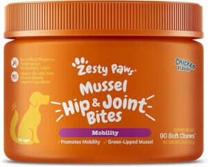Zesty Paws Mussel Mobility Bites - Hip & Joint Support