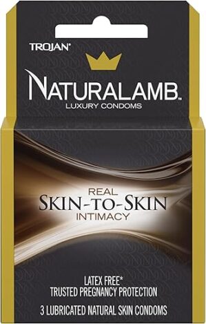 TROJAN Naturalamb Lubricated Condoms, 3 Count