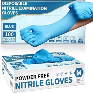 Medguy Nitrile Exam Gloves, Powder-Free, Blue