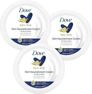 Dove Nourishing Cream For Extra Dry Skin, 3-Pack