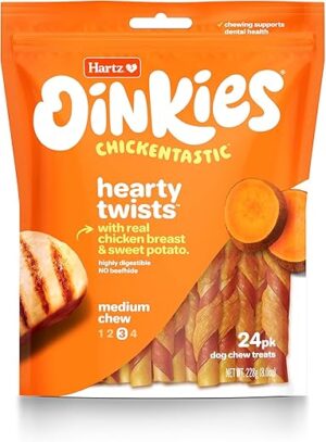 Hartz Oinkies Chickentastic Hearty Twists Dog Treats