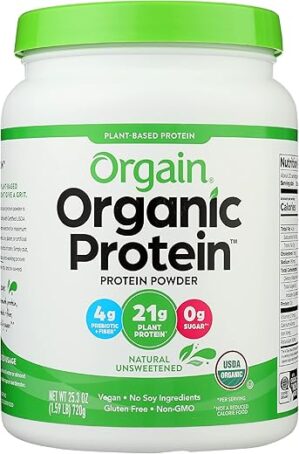 Orgain Organic Plant-Based Protein Powder, Unsweetened
