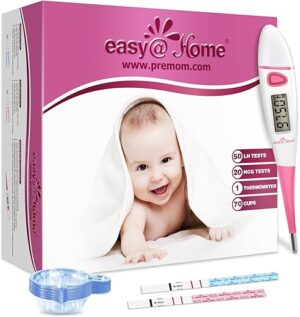Easy@Home Ovulation Test Kit: 50 Strips, 20 Pregnancy Tests