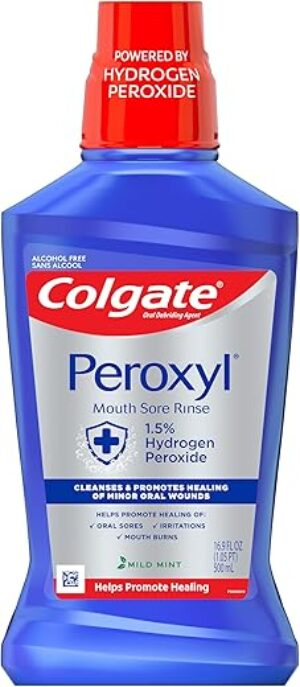 Colgate Peroxyl Antiseptic Mouthwash, Mild Mint, 500ml