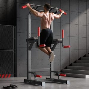SogesPower Power Tower Adjustable Height Dip Station 330LBS