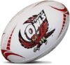 RHINO RUGBY Practice Ball Size 5, White Red