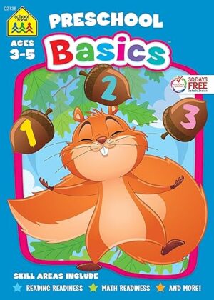 Preschool Basics Workbook - 32 Pages, Ages 3-5