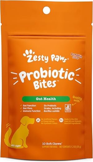 Zesty Paws Probiotics For Dogs - Digestive Enzymes Supplement