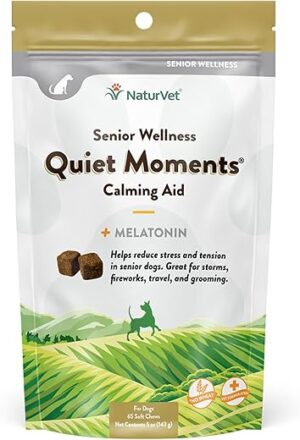 NaturVet Quiet Moments Calming Aid Dog Supplement, 65 Soft Chews