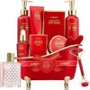 LOVERY Red Rose Spa Gift Basket Set