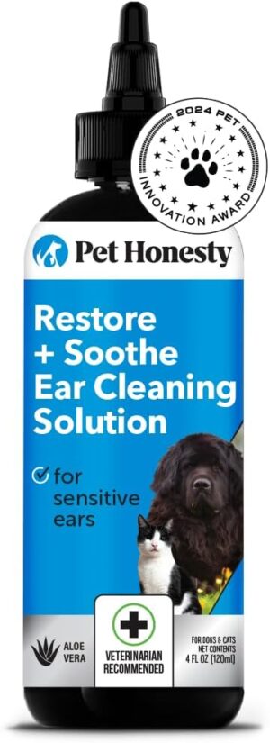Pet Honesty Restore + Soothe Ear Cleaner, Aloe Vera
