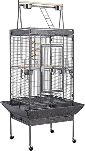 Yaheetech Rolling Play Top Parrot Bird Cage