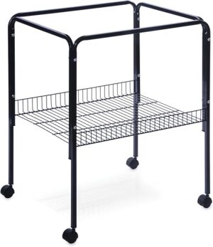 PH Prevue Hendryx Rolling Stand With Shelf, Black Small