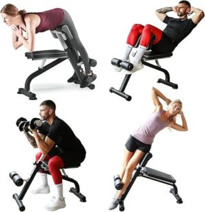 LifePro Roman Chair Hyperextension Bench, Adjustable Exercise Equipment
