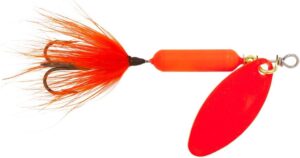 Yakima Bait Rooster Tail Spinner Lure, Orange Fluorescent