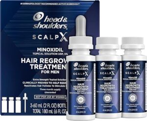 Head & Shoulders Scalp X 5% Minoxidil Hair Regrowth Treatment, 3-Month Supply