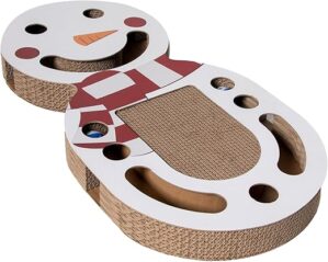 Furhaven Scratching Pad Ball Track Cat Toy