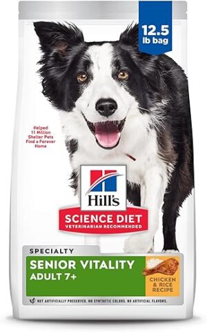 Hill's Science Diet Senior Vitality Dry Dog Food, Chicken & Rice