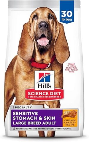 Hill’s Science Diet Sensitive Stomach Large Breed Dog Food, Chicken, 30 lb Bag
