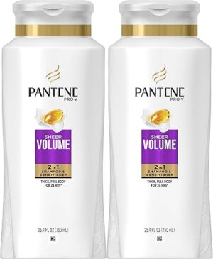 Pantene Shampoo Conditioner 2 In 1, Sheer Volume Twin Pack