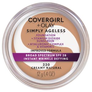 COVERGIRL Simply Ageless Wrinkle-Defying Foundation, Creamy Natural